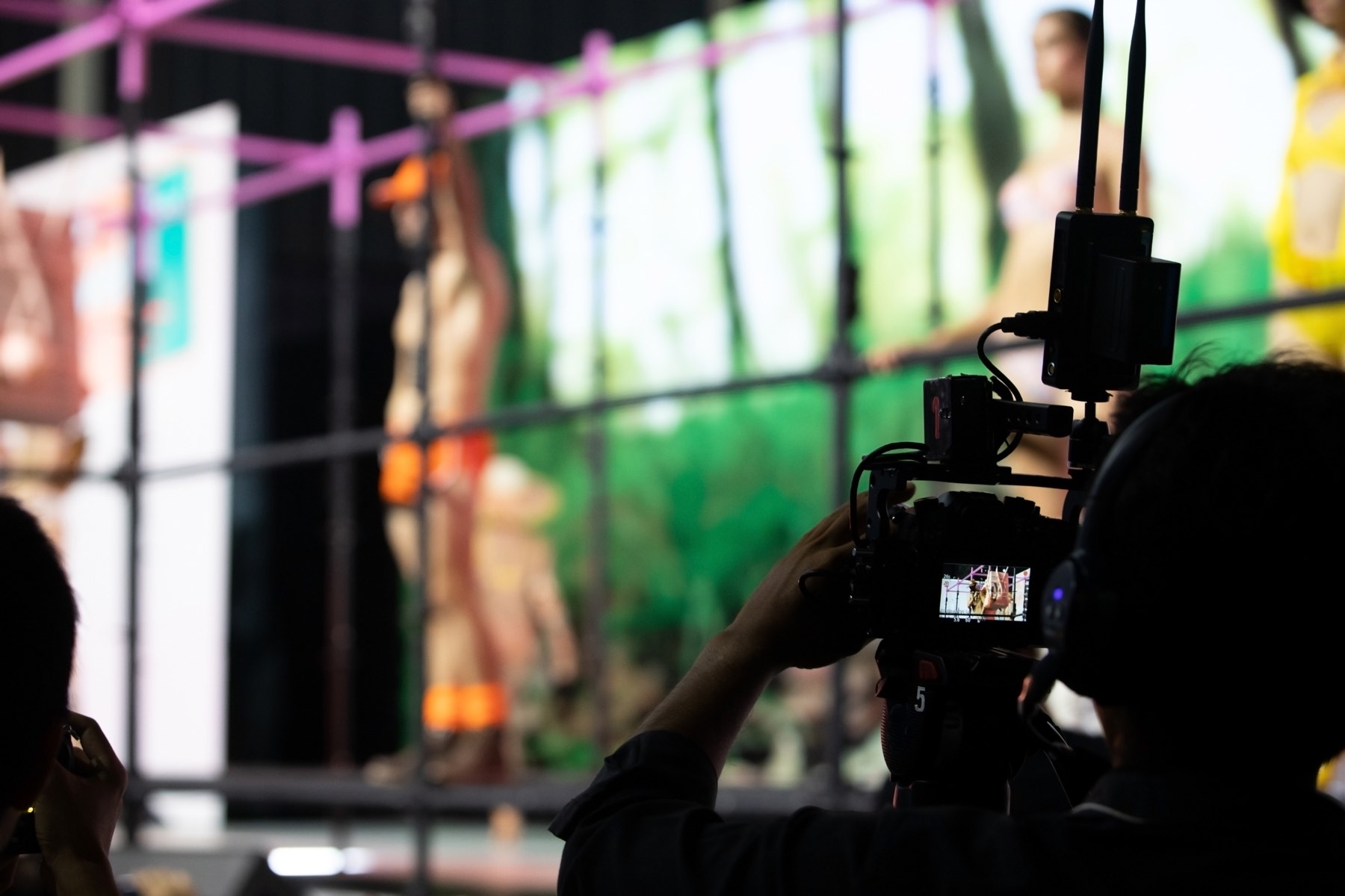 Camera filming a live event